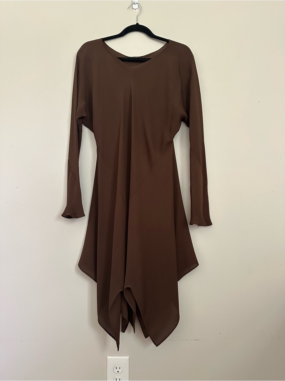 Carter Brown Handkerchief Hem Dress Large Asymmetrical Boho Fairycore Witchy